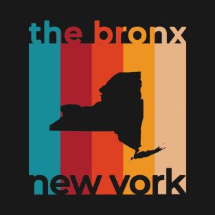 The Bronx New York Souvenirs City NY Retro Cutout T-Shirt