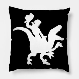 Raptor Ride 'em Cowboy (white) Pillow