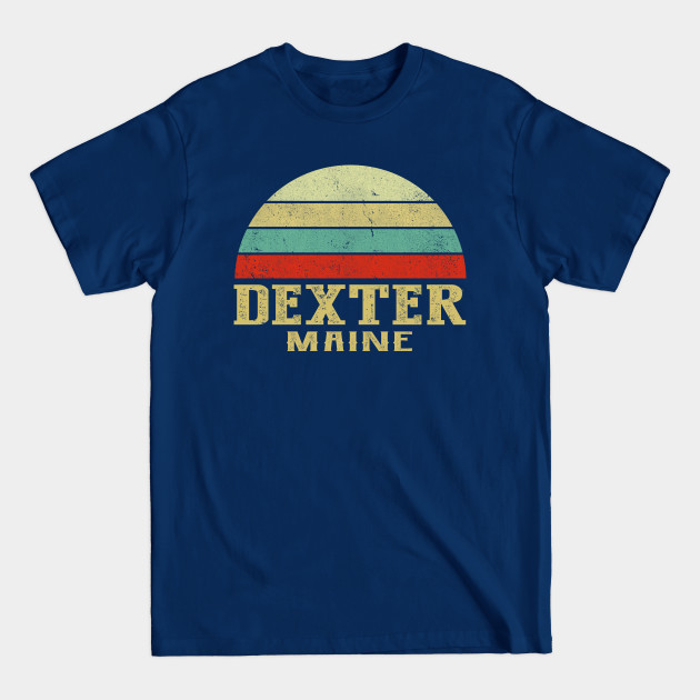 DEXTER MAINE Vintage Retro Sunset - Dexter Maine - T-Shirt