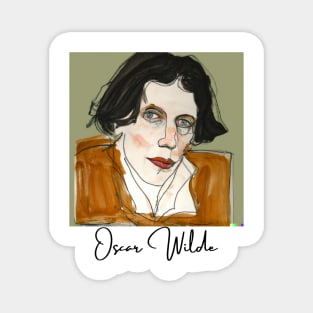 Oscar Wilde Portrait T Shirt Magnet