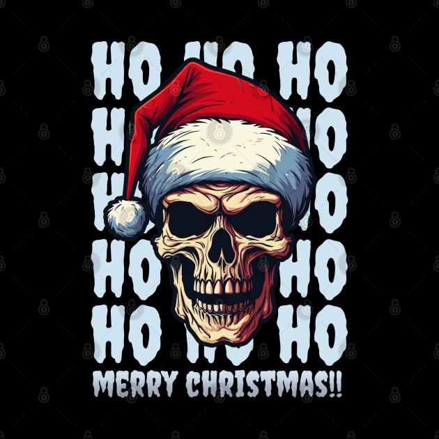 ho ho ho, skull santa by legend