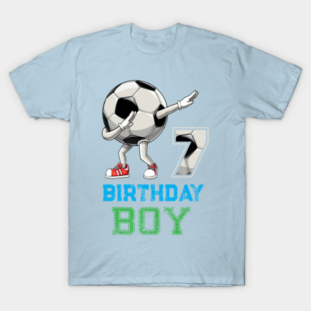 Discover 7 birthday Dabbing soccer boy, bday gift dab kids T-shirt - Football Football Soccer Player Soccer - T-Shirt