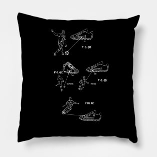 Soccer Shoe Vintage Patent Drawing Pillow