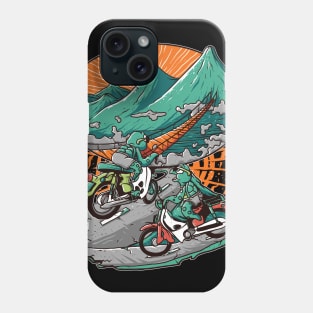 turtle biker artwork Phone Case