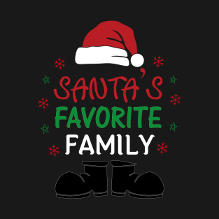 Santa's Favorite Family Christmas 2022 Matching Squad T-Shirt