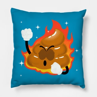 Poop emoji Fire Pillow