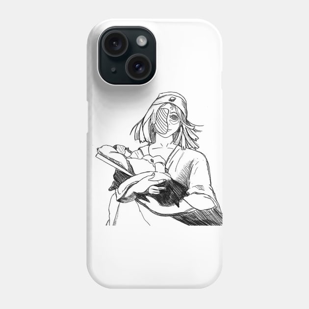 Momma with child Phone Case by vartanfriedman