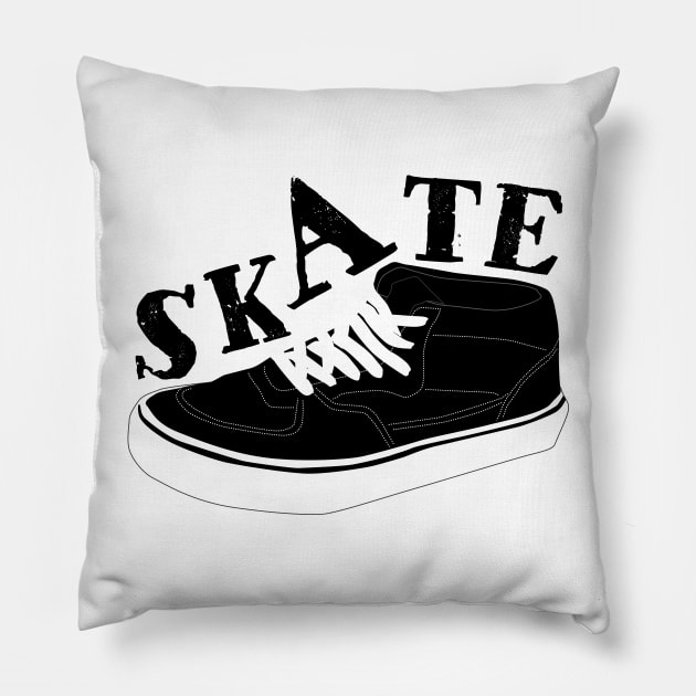 Skate Shoes Pillow by windestrian