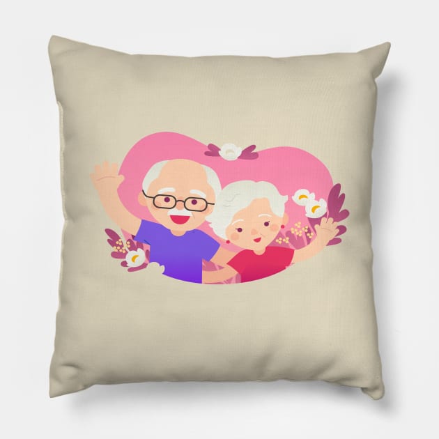 Grandparents Pillow by Brainable ART