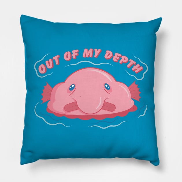 Blobfish: Out of My Depth Pillow by AlisonDennis