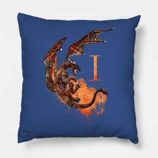 Drachen Buchstabe I Pillow