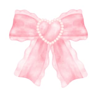 coquette pink bow ribbon T-Shirt