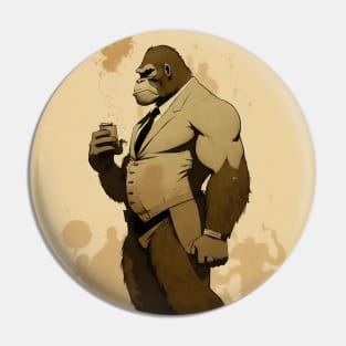 Gorilla In A Suit Pin