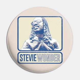 Stevie Wonder /// Faded Style Retro Fan Design Pin