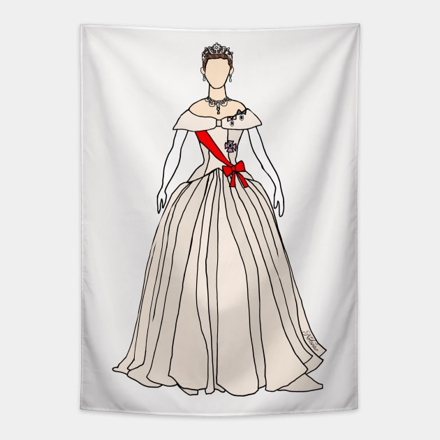Roman Holiday Princess Outfit Tapestry by notsniwart