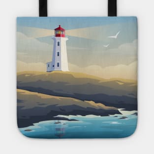 Nova Scotia, Canada - Peggy's Cove Lighthouse Tote