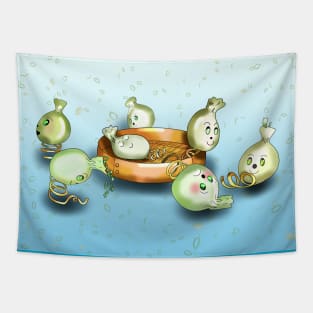 Spring onion steamed dumplings Tapestry