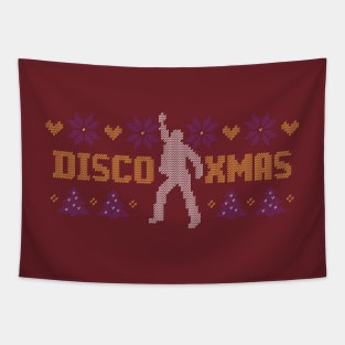 Retro knitted DISCO XMAS (Purple) Tapestry