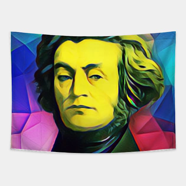 Adam Mickiewicz Colourful Portrait | Adam Mickiewicz Artwork 7 Tapestry by JustLit