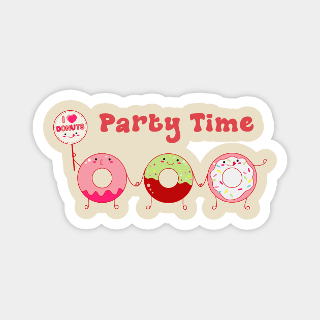 Donut Party Time Magnet by Aratack Kinder