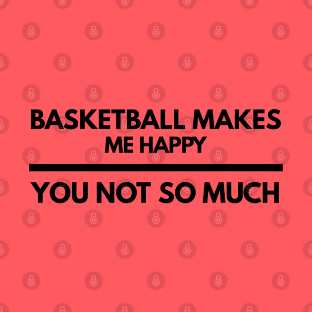 Basketball makes me happy tshirt by Art Cube