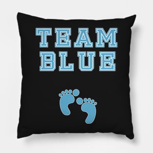 Team Blue Boy Baby Shower Gender Reveal Party Cute Funny Gift Pillow