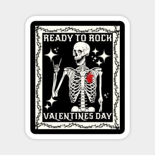 Kids Ready To Rock Valentines Day Valentines Day Funny Skeleton Magnet