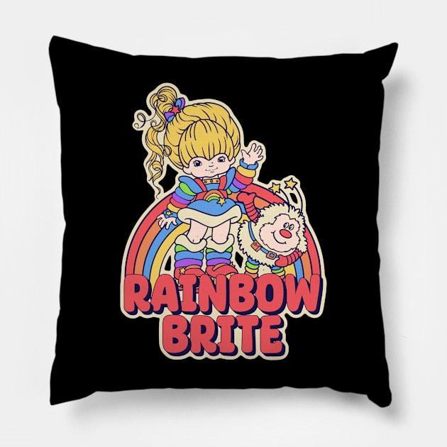 Rainbow Brite Pillow by littlepdraws