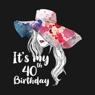 It's My 40 Birthday Watercolors 40 Funny Old Classic 1982 T-Shirt