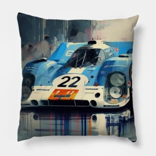 Retro Race Car Pillow