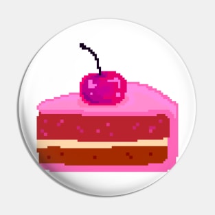 Pixelated cherry cake Pin