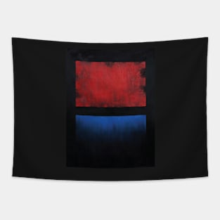 mark rothko red and blue in black Tapestry