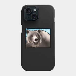 Bear within the outline of Wyoming Phone Case