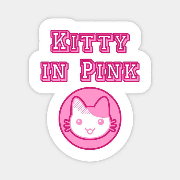 Kitty in Pink Magnet by OpunSesame