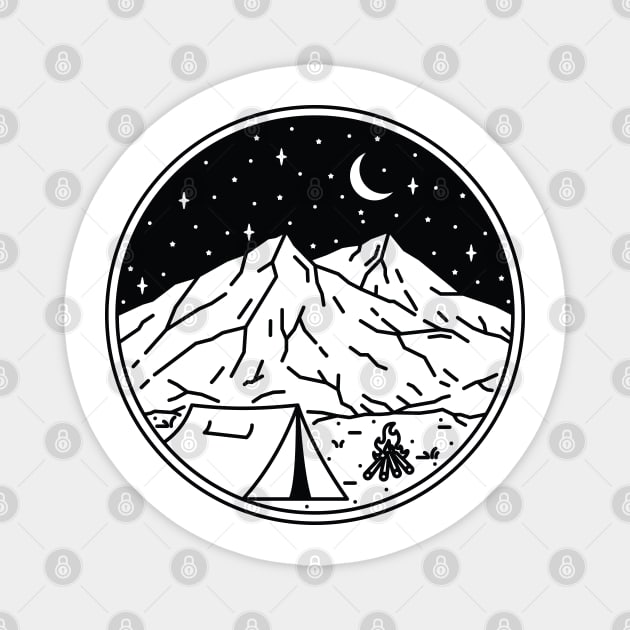 Night Camping Magnet by quilimo