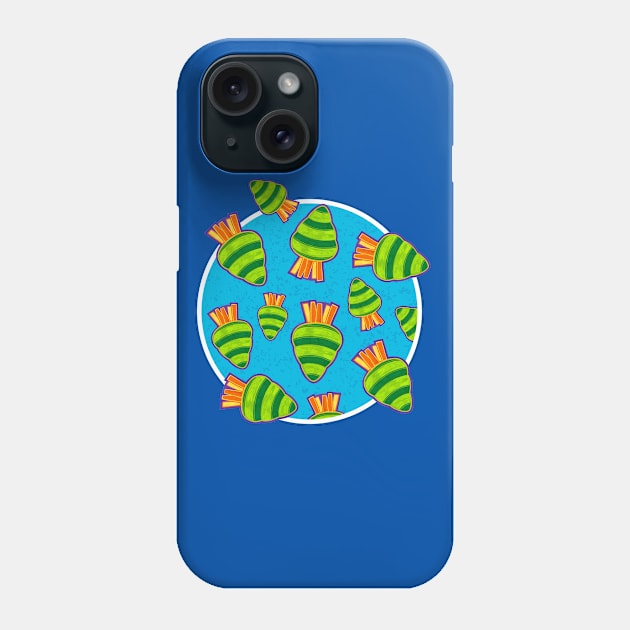 GROOVY GARDEN Carrot Chaos Phone Case by rorabeenie