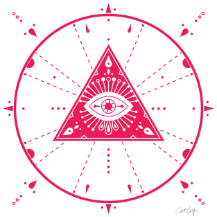 Pink Evil Eye Mandala Magnet