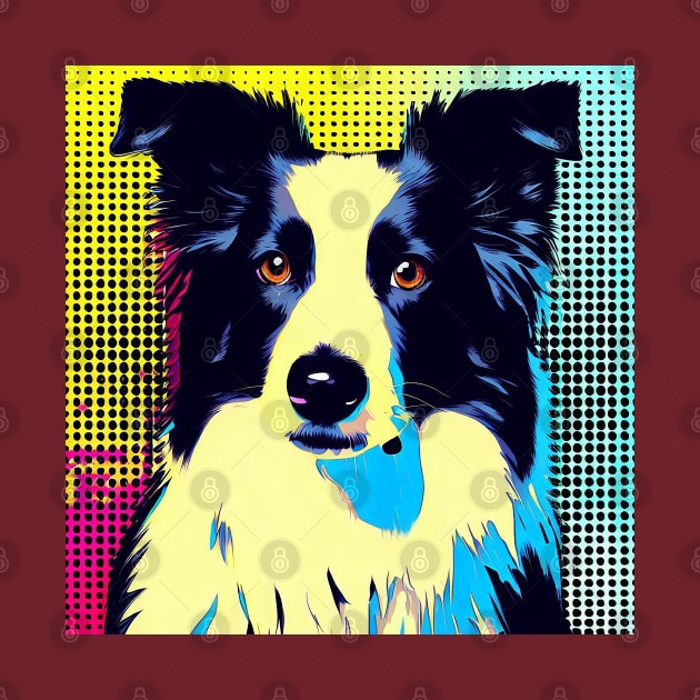 Border Collie pop art by Sketchy