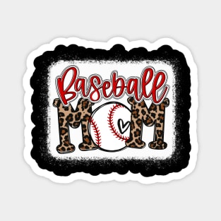 Baseball Mom Leopard Baseball Mom Magnet