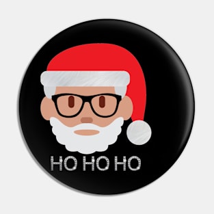 ho hipster Santa Claus ugly christmas Pin