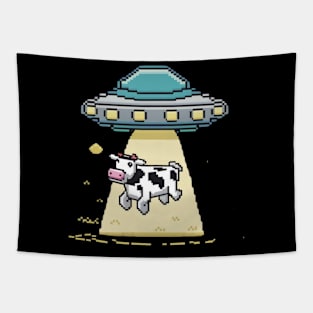 8 Bit Alien Abduction Tapestry