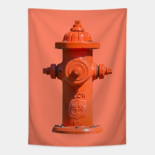 Orange Clow Medallion Fire Hydrant Tapestry