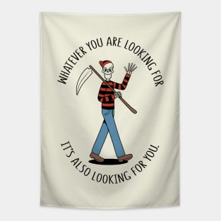 I’m Also Looking For You Waldo Death by Tobe Fonseca Tapestry