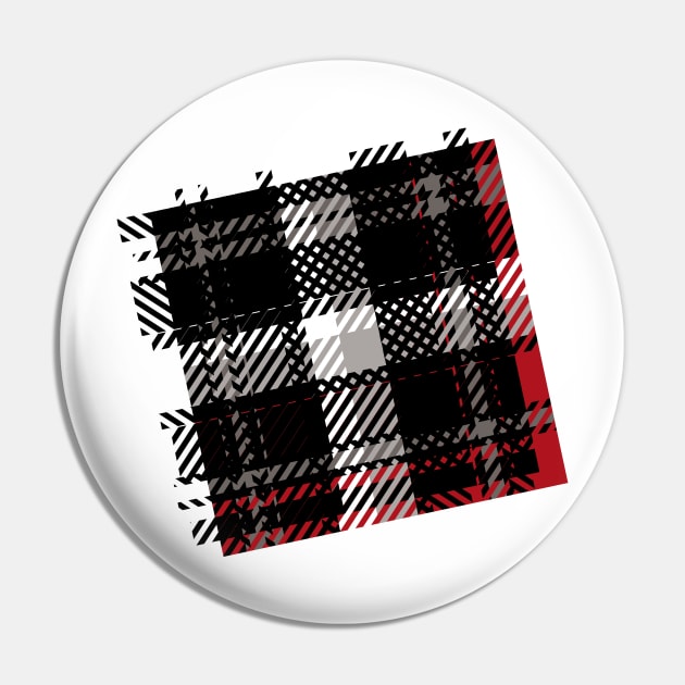 Deconstructed Plaid Pin by Squidoink