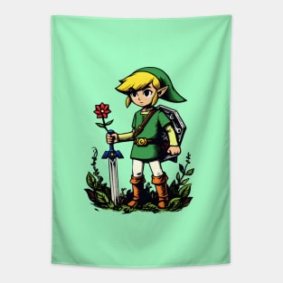 Timeless Gaming Adventure: Whimsical Art Prints Featuring Classic Games for Nostalgic Gamers! Tapestry