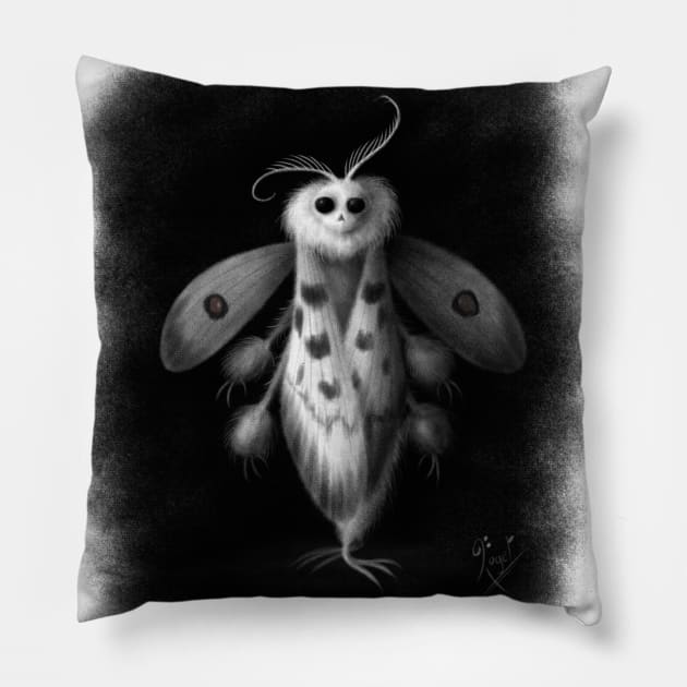 Big Moth Pillow by rogerhoyosp