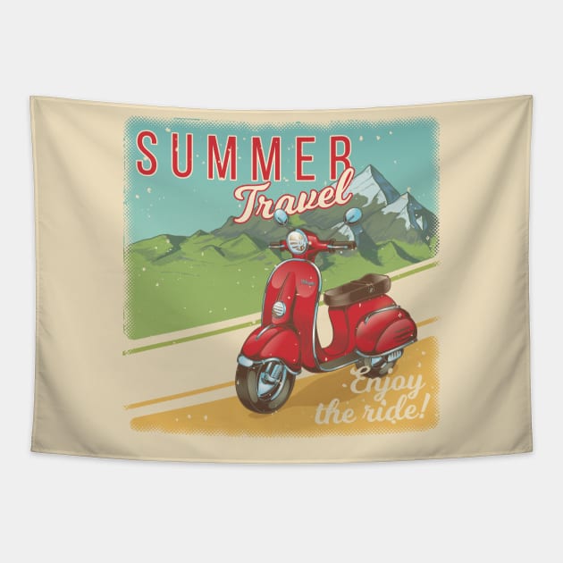 Enjoy The Ride - Summer Travel Tapestry by AlexPDJ