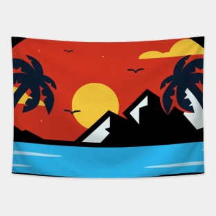 Sunset island Tapestry