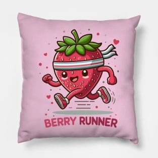 Berry Runner: Strawberry Stride Pillow