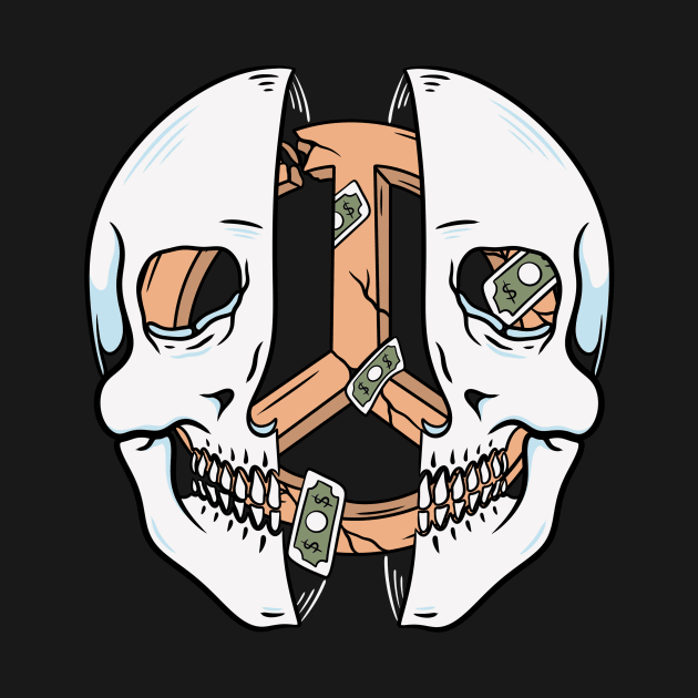 Skull and peaces by gggraphicdesignnn